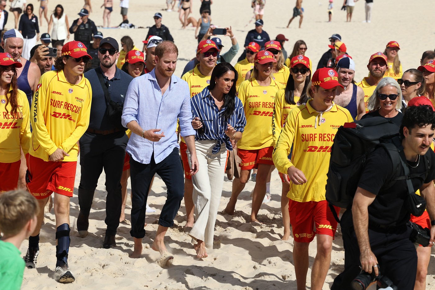 Princ Harry in Meghan Markle na plaži v Avstraliji