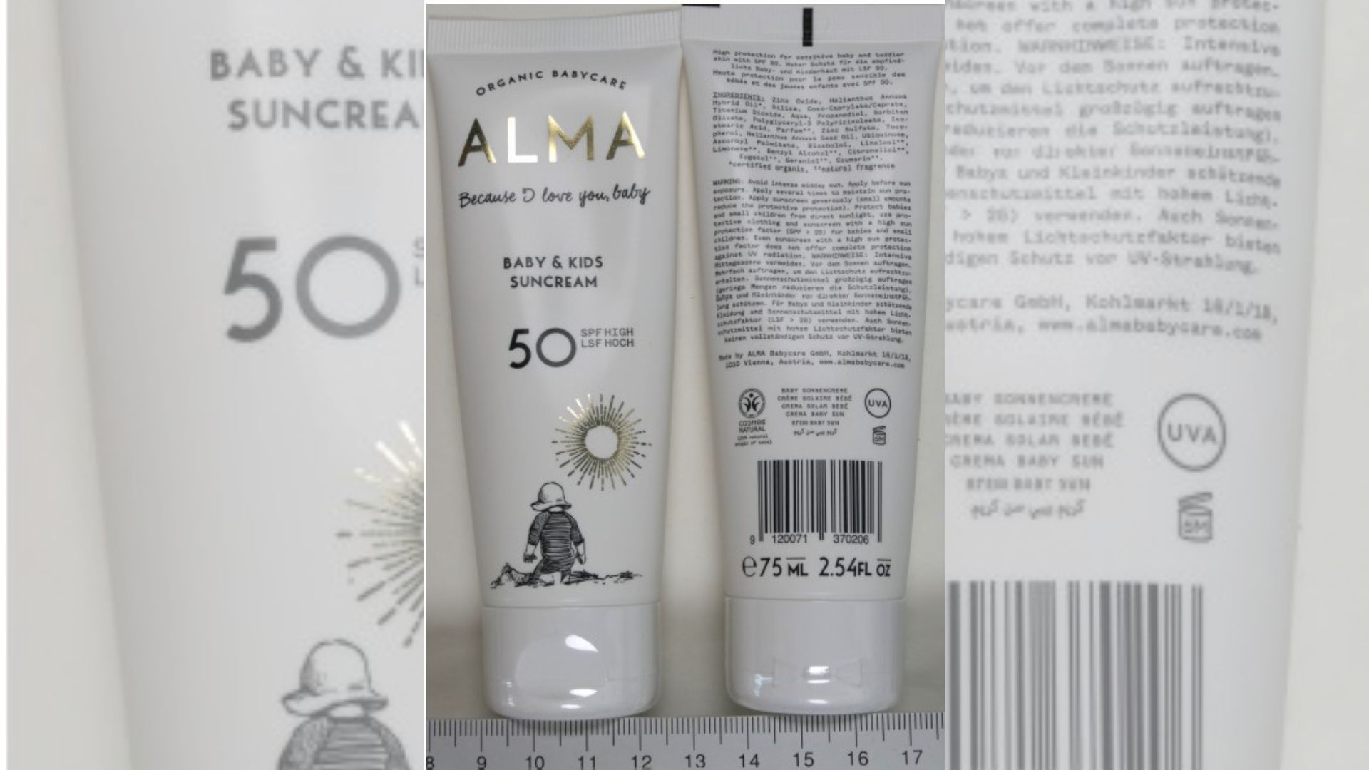 Odpoklic kreme za sončenje za dojenčke in otroke