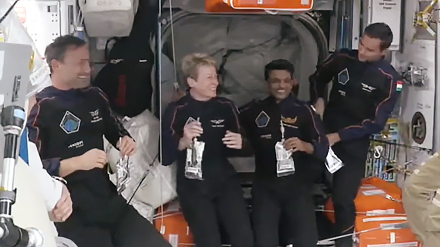 Posadka misije Axiom 4 Shubhanshu Shukla, prvi Indijec na Mednarodni vesoljski postaji