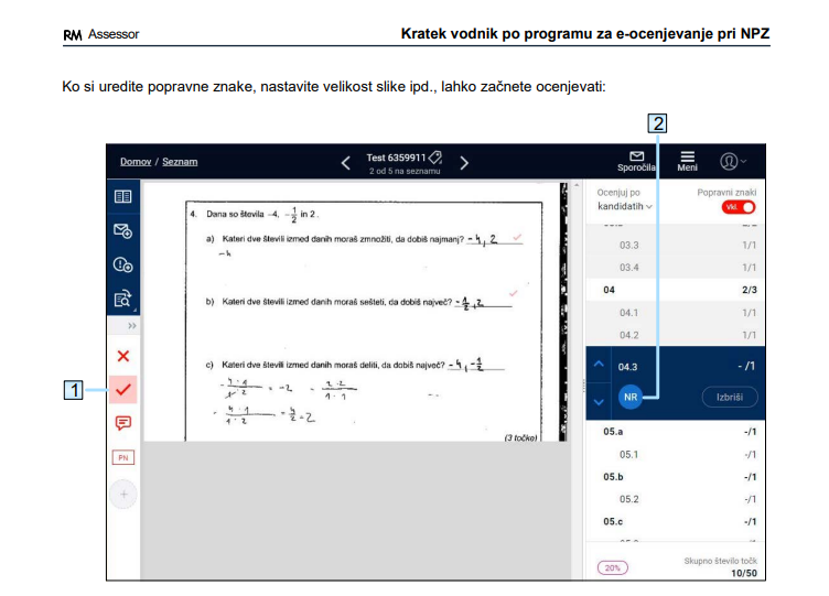 Vodnik po programu za e-ocenjevanje pri NPZ
