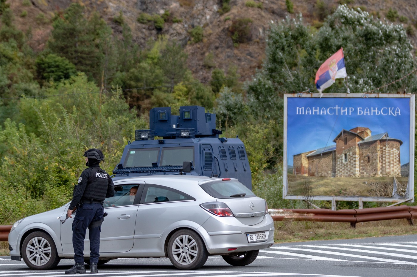Kosovska specialna policija ob posredovanju v Banjski leta 2023