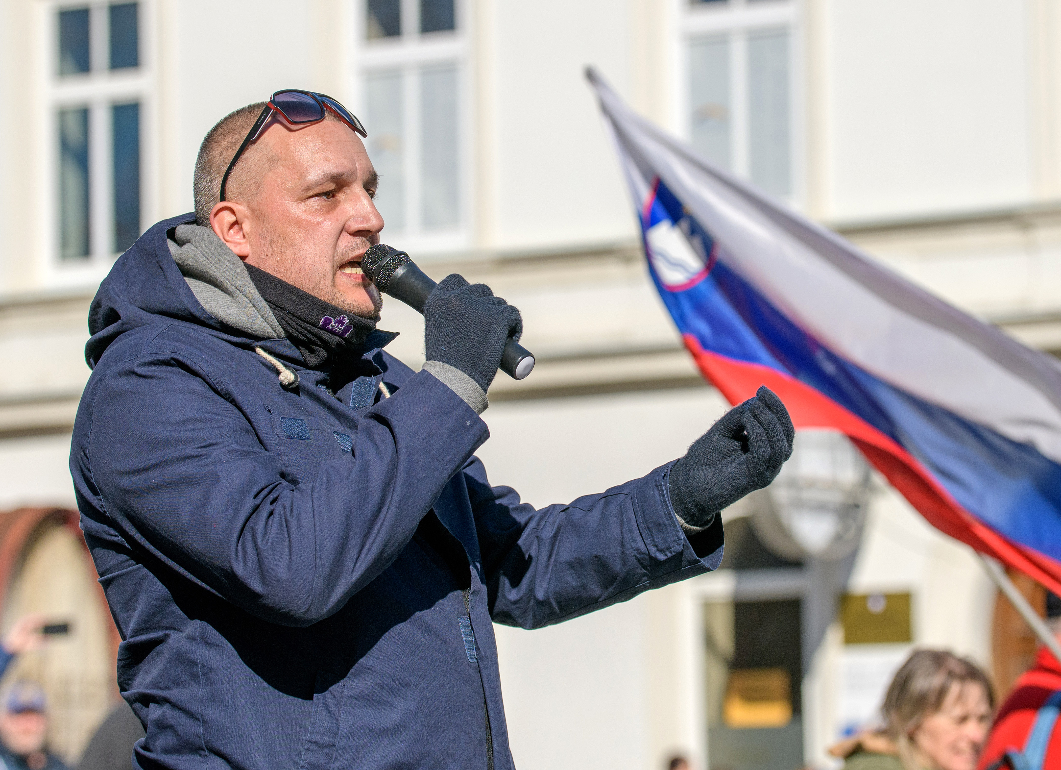Slovenija,Maribor, 03.04.2021 ,  Protest proti ukrepom pandemije v Mariboru, dogodek, protest, politika, covid-19, koronavirus Foto: /BOBO