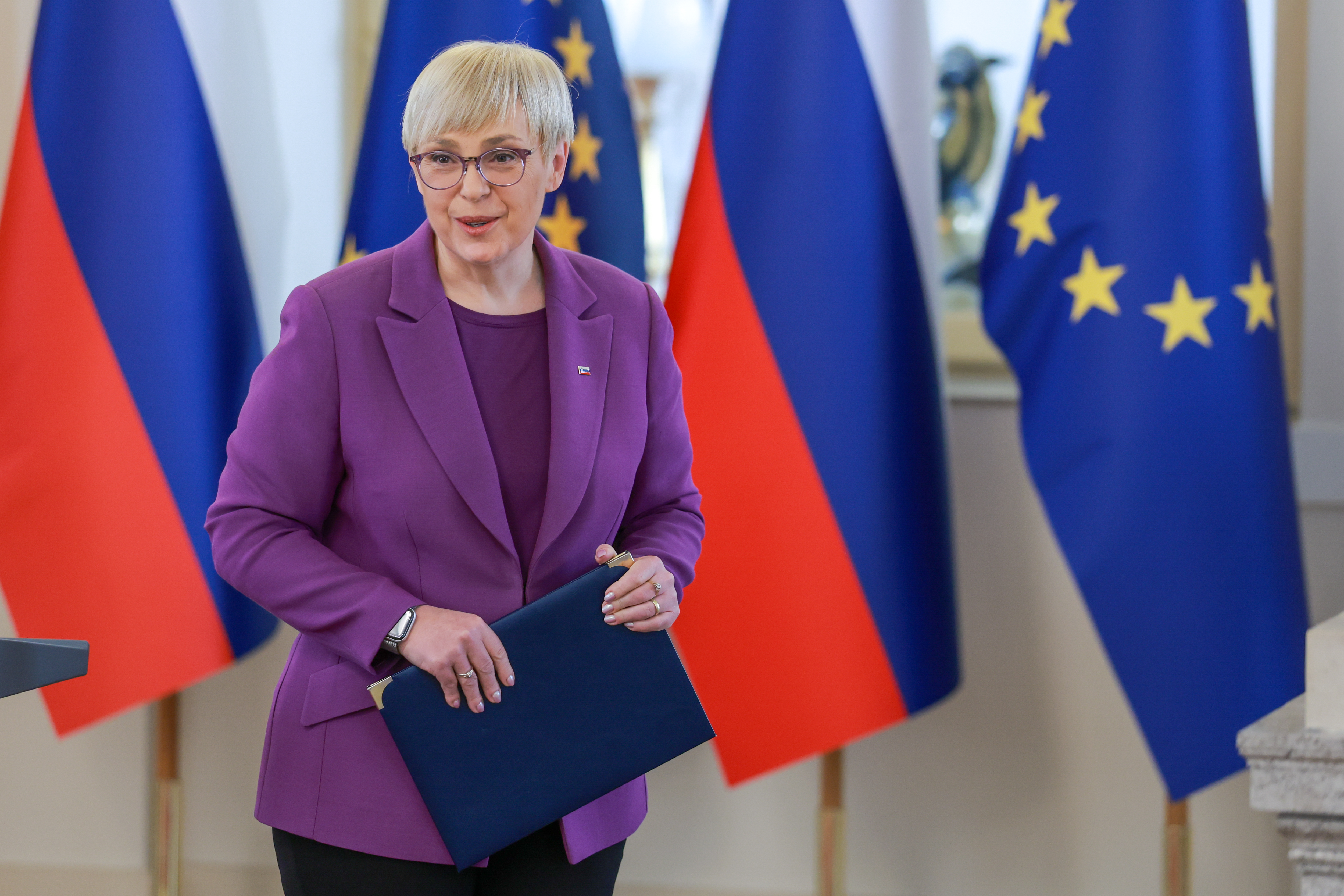 Slovenija, Ljubljana, 25.04.2026, 25. April 2026.Izjava za medije Nataše Pirc Musar o trenutnih političnih razmerah,politika,Foto:Borut Živulović/F.a.Bobo