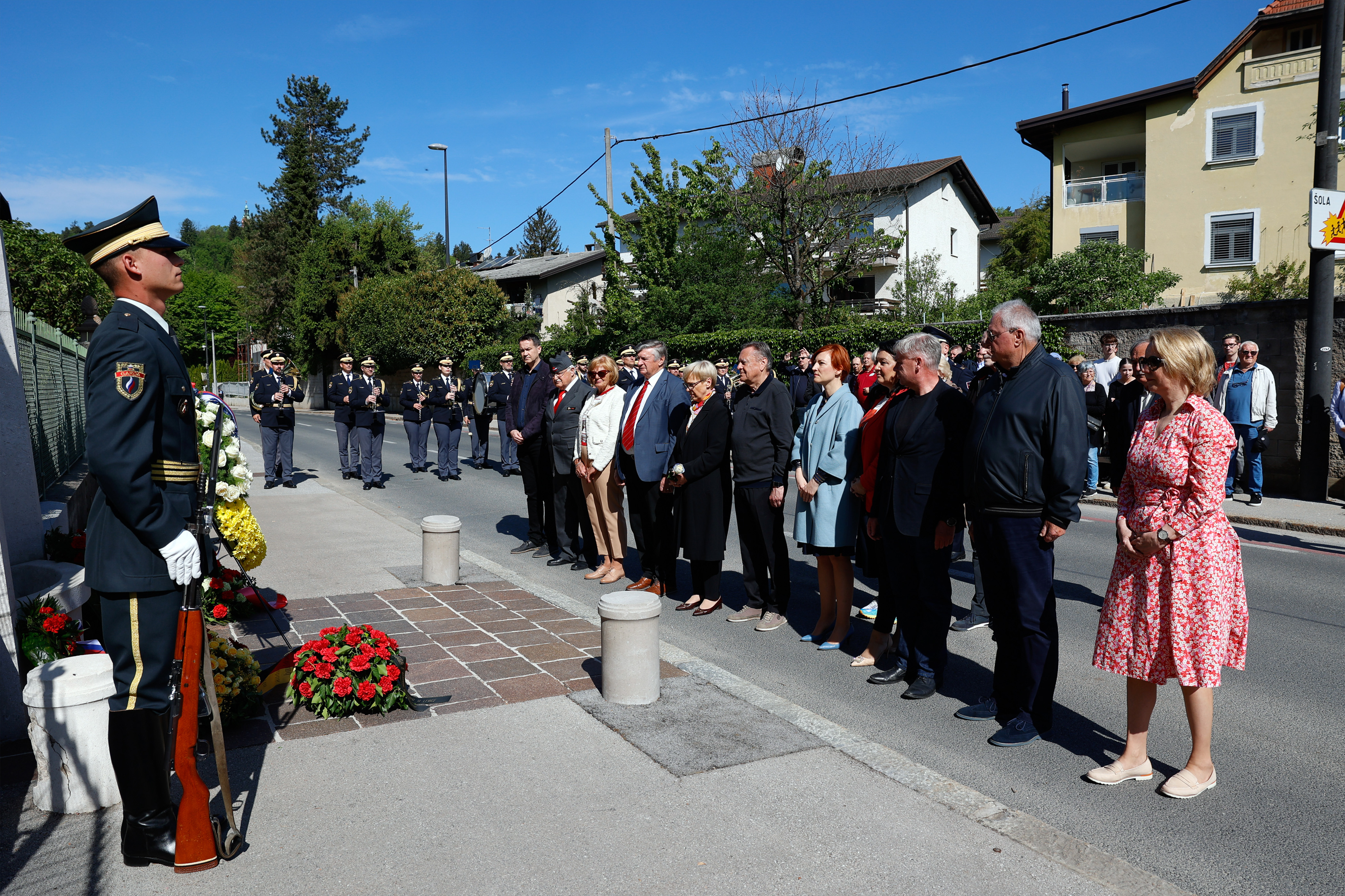 Slovenija, LJubljana 27.04.2026, 27. april 2026Polaganje vencev pri spomeniku OF v Rožni dolini Nataša Pirc Musar, Zoran Jankovič, Asta Vrečko