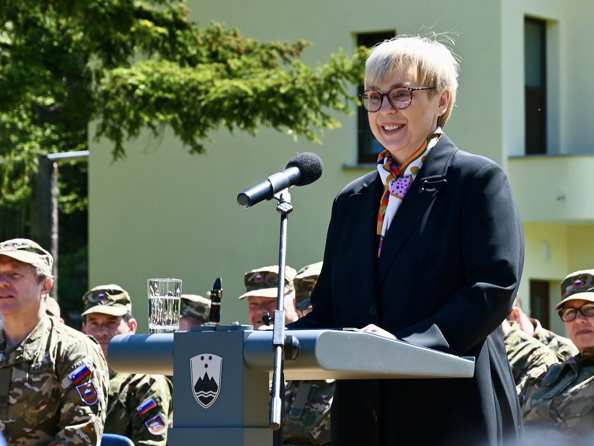 Predsednica države Nataša Pirc Musar na slovesnosti na Nanosu
