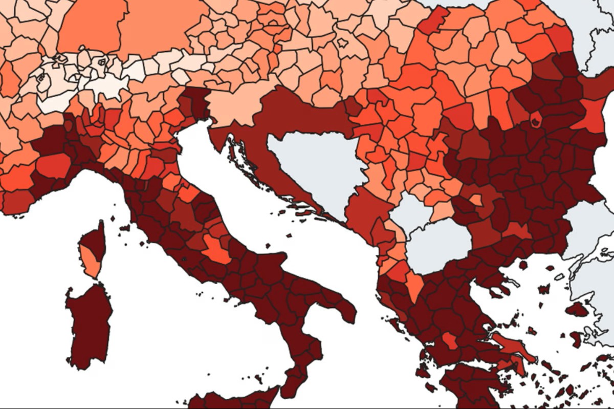 The_Lancet vročina zemljevid