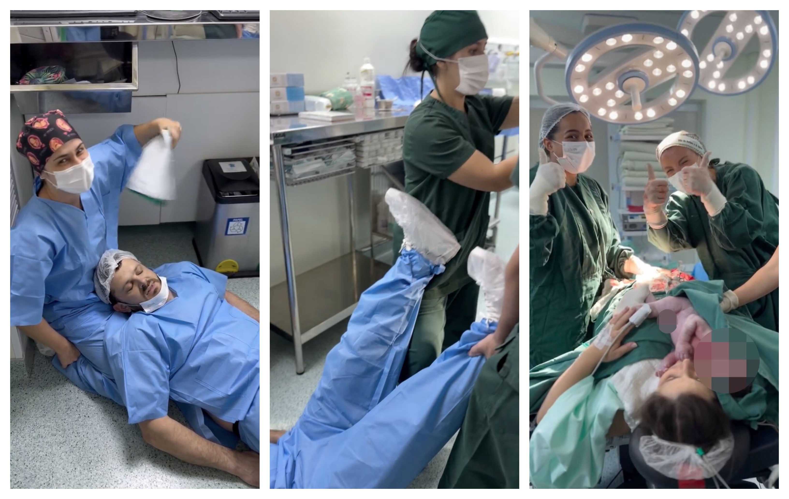 Brazilec je omedlel med porodom svoje hčerke