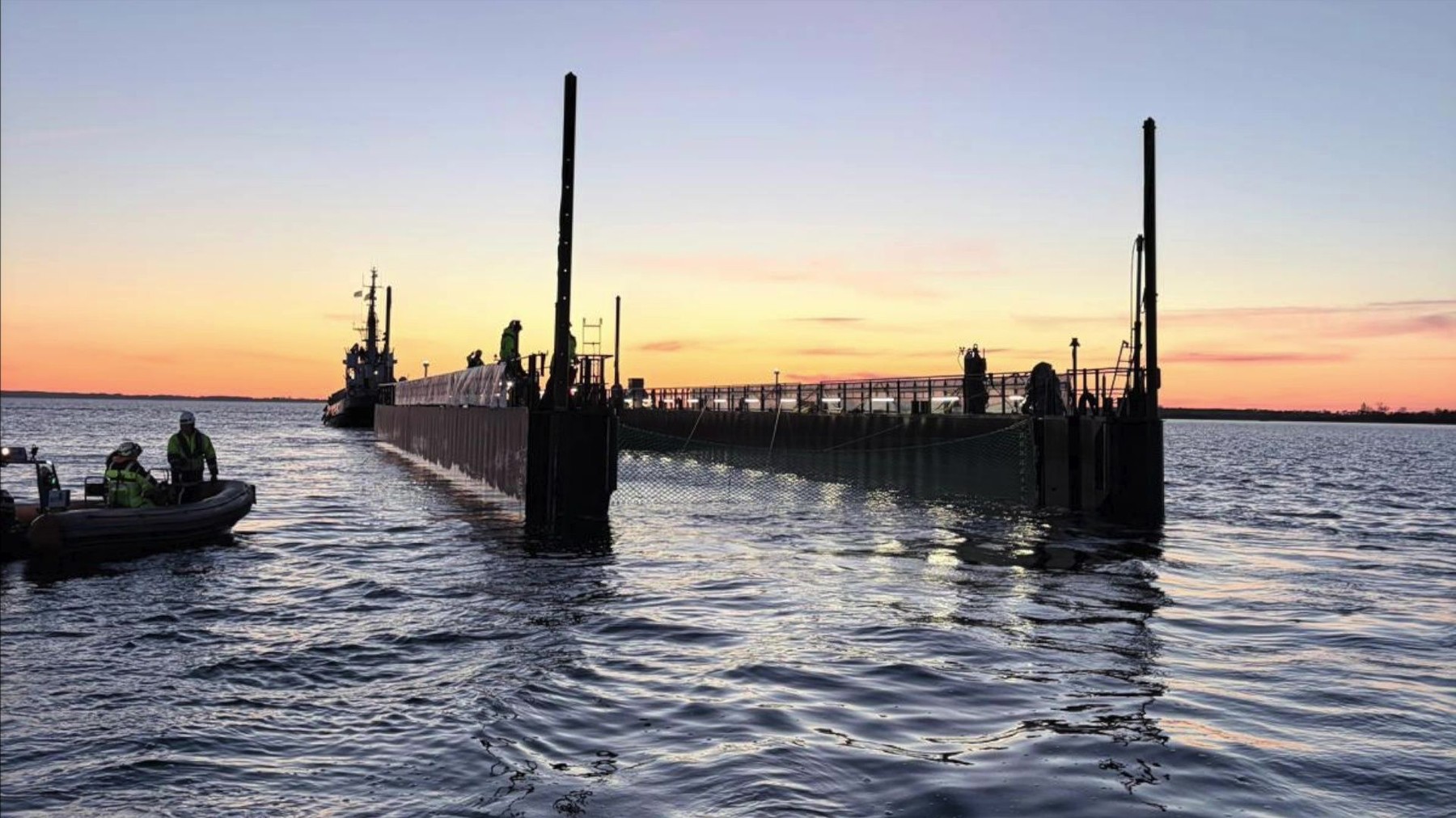 Whale after successful rescue operation on its way towards the Baltic Sea