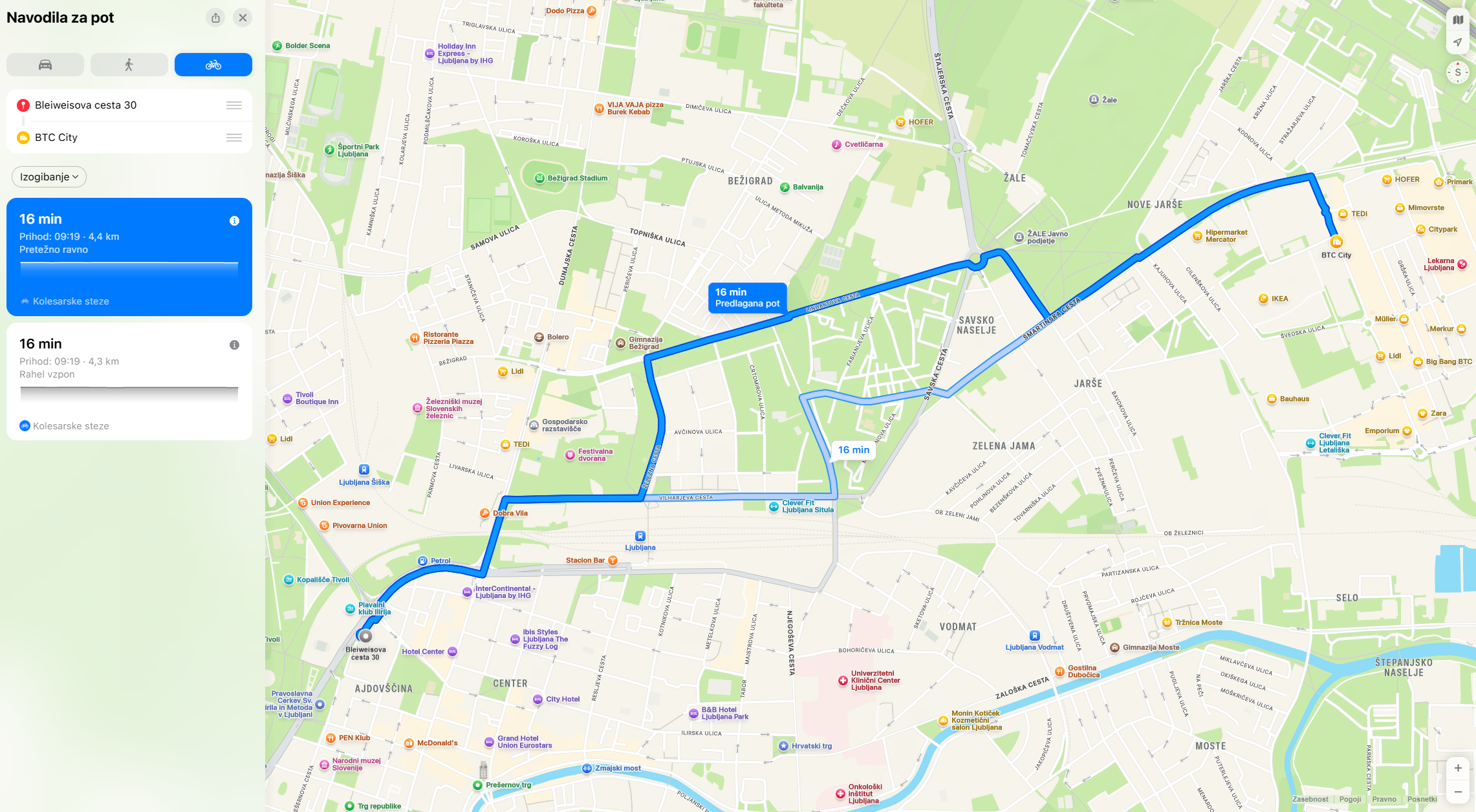 Kolesarjenje po Ljubljani