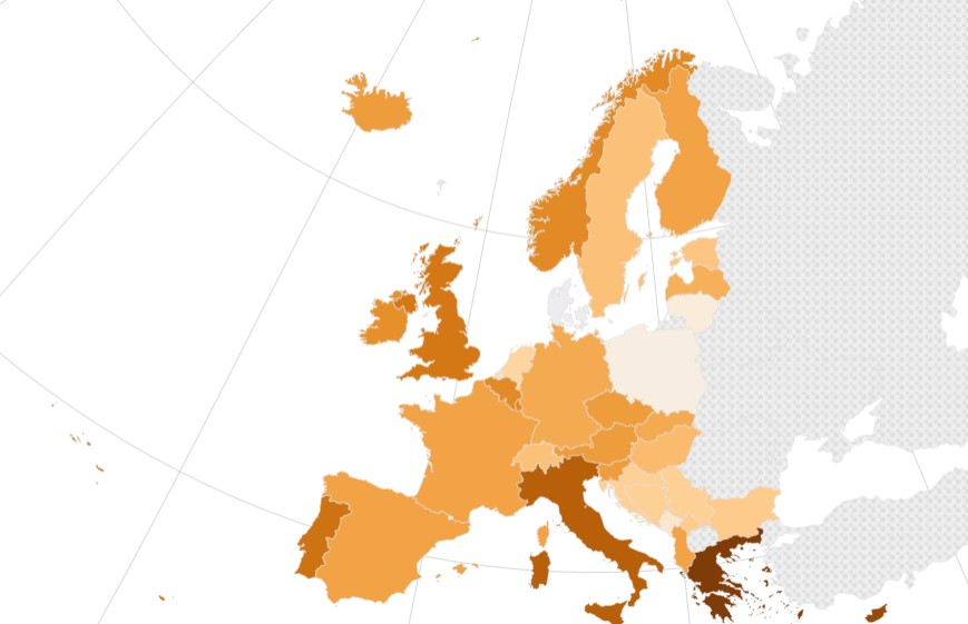 Raven stresa na delovnem mestu v Evropi