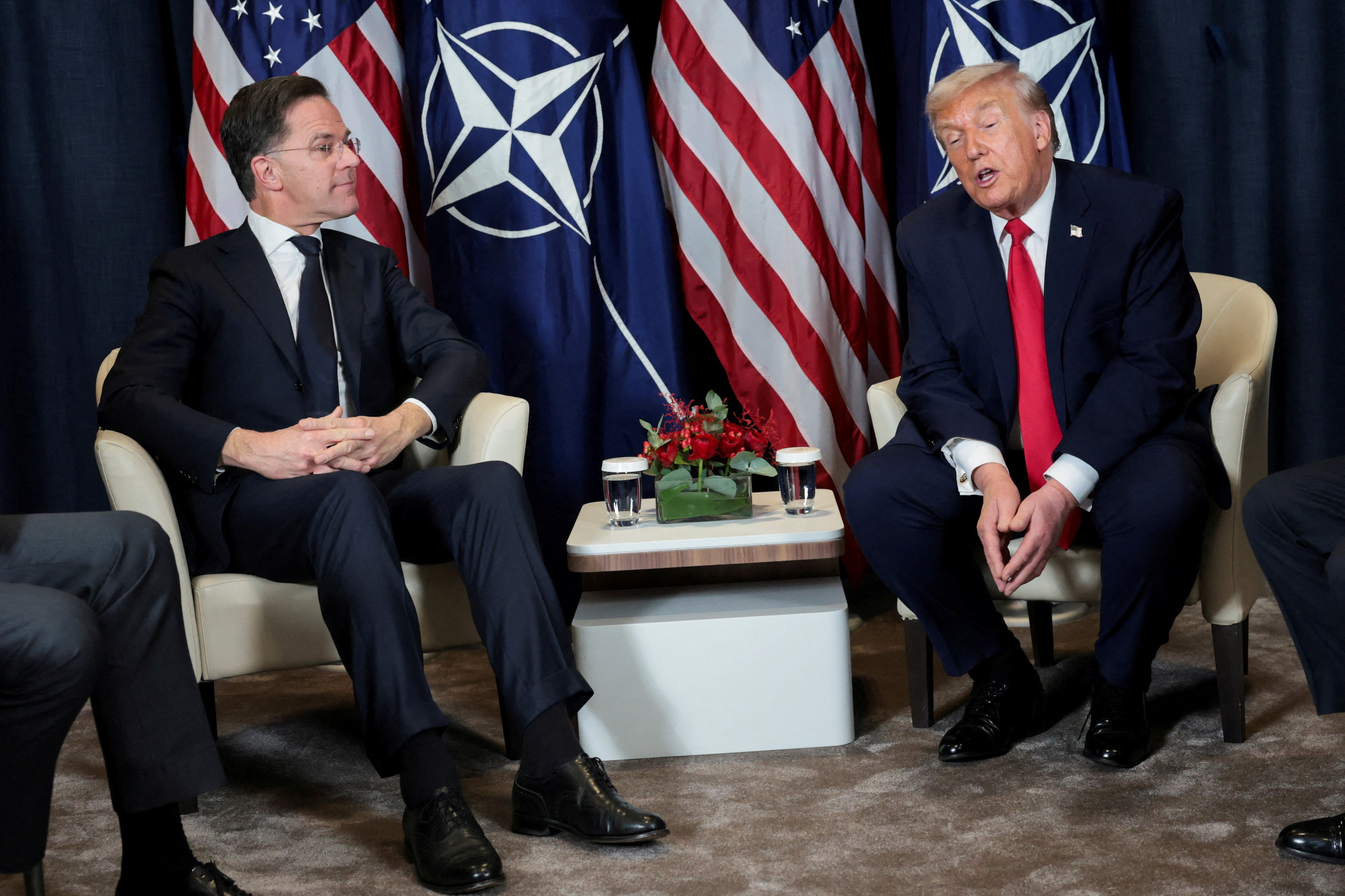 Predsednik ZDA Donald Trump in šef Nata Mark Rutte
