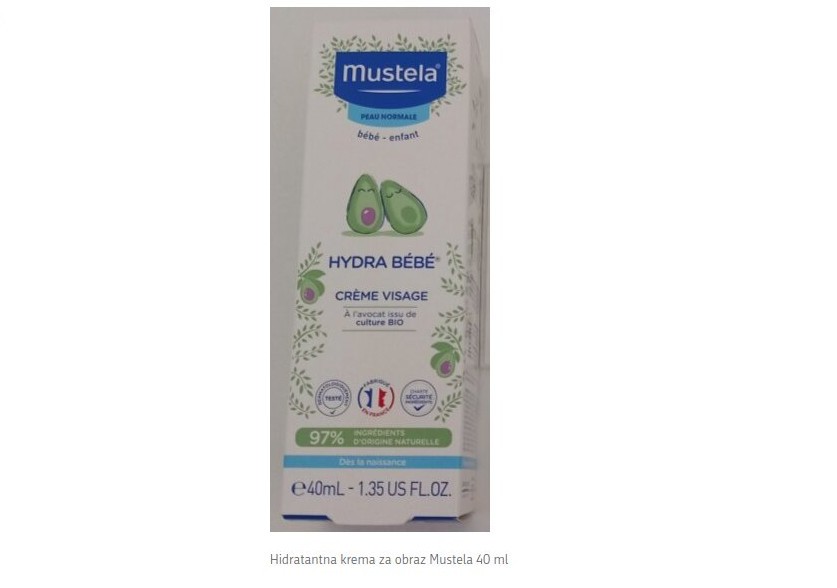 Umik hidratantne kreme za obraz Mustela 40 ml