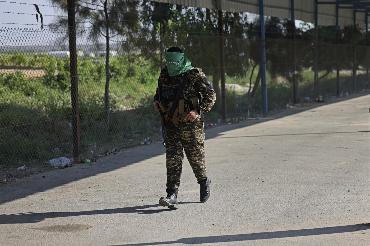 Palestinski borci ob umiku iz Izraela 7. oktobra 2023