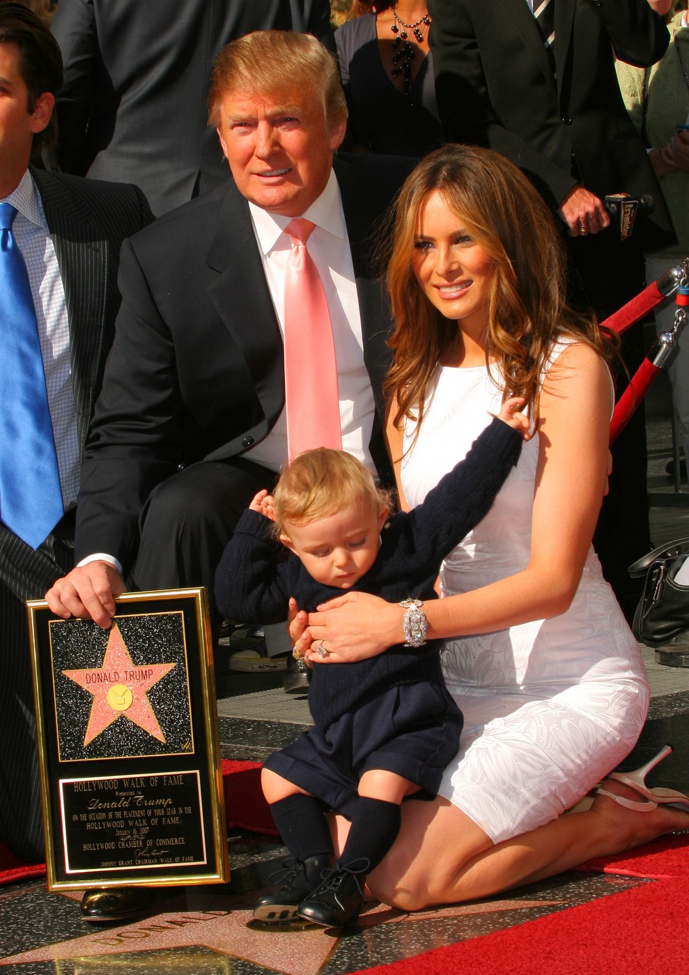 Donald, Melania in Barron Trump