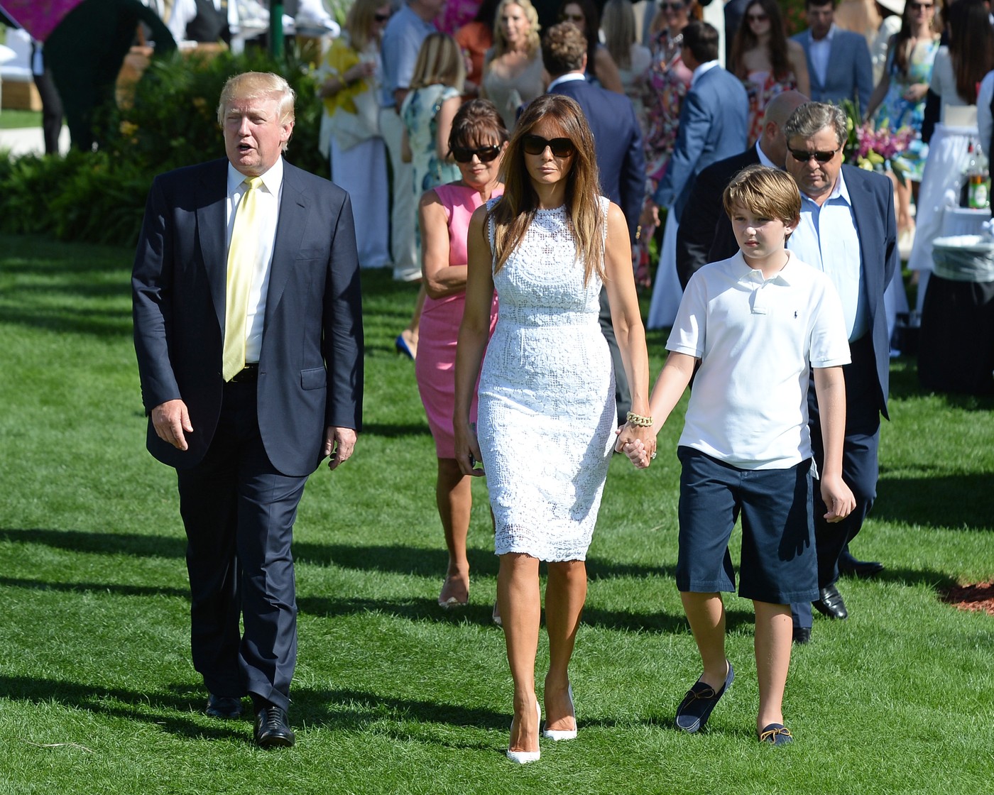 Družina Trump in Melanijina starša Amalija Knavs in Viktor Knavs