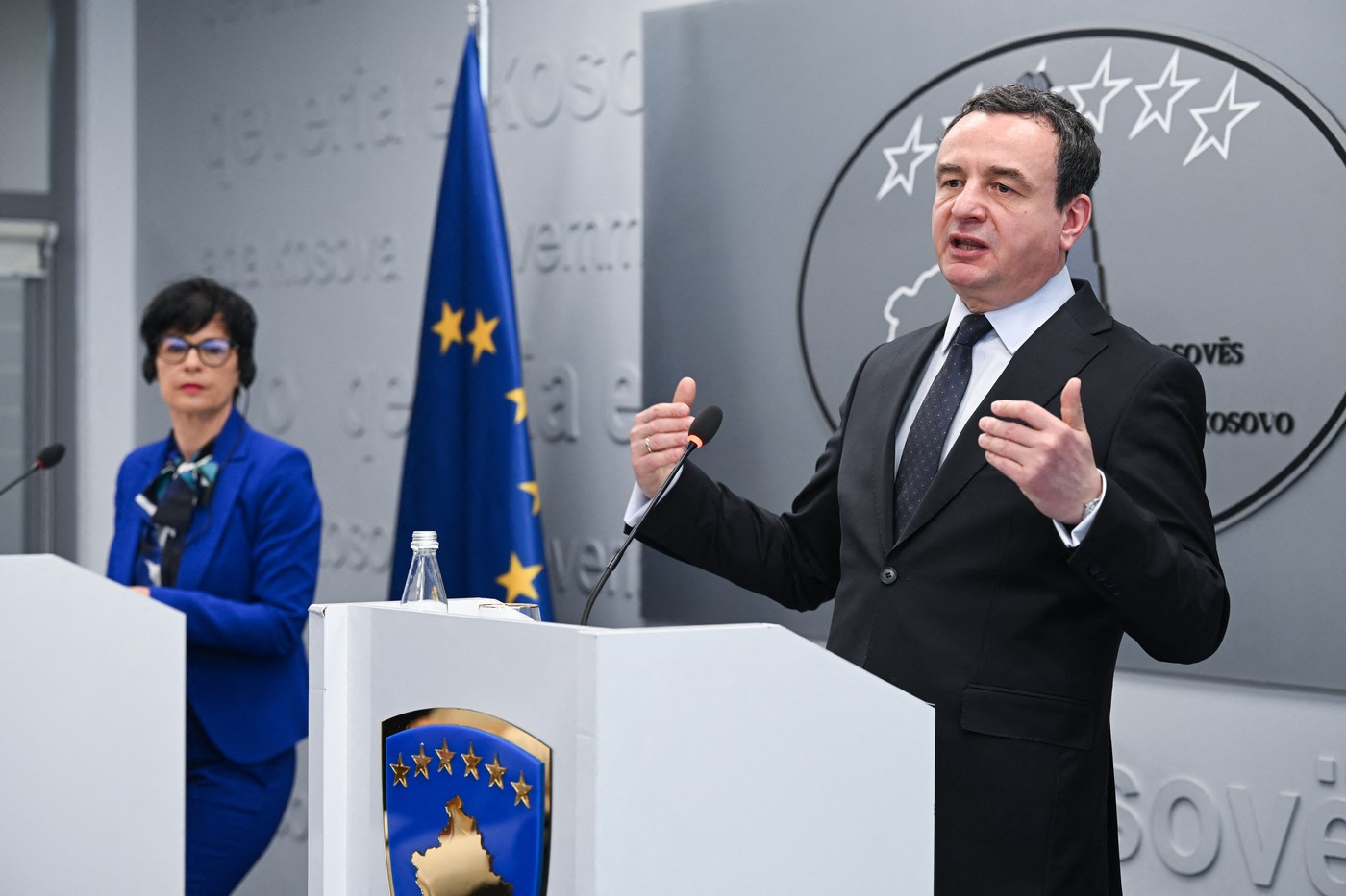 Marta Kos in Albin Kurti
