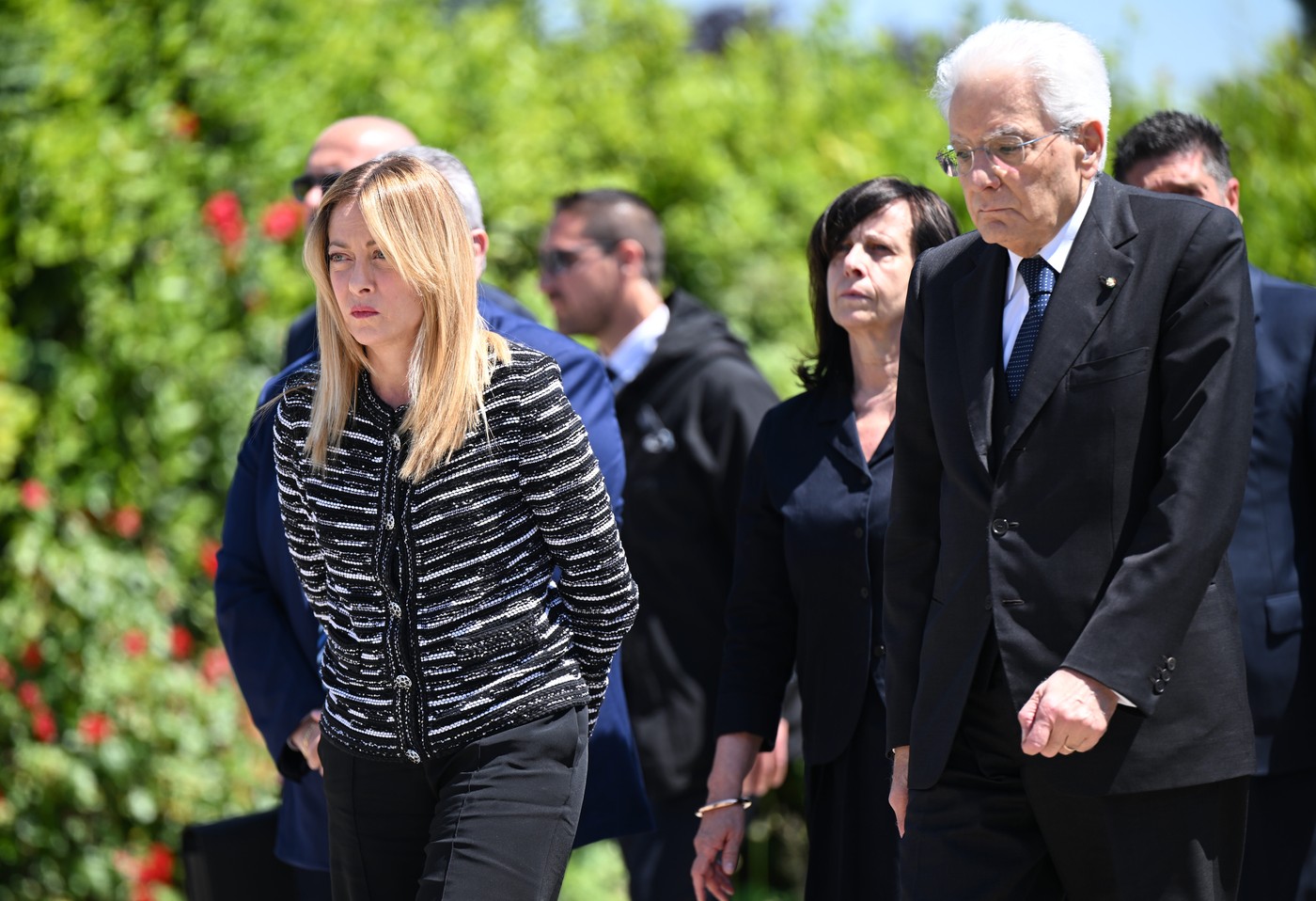 Sergio Mattarella in Giorgia Meloni