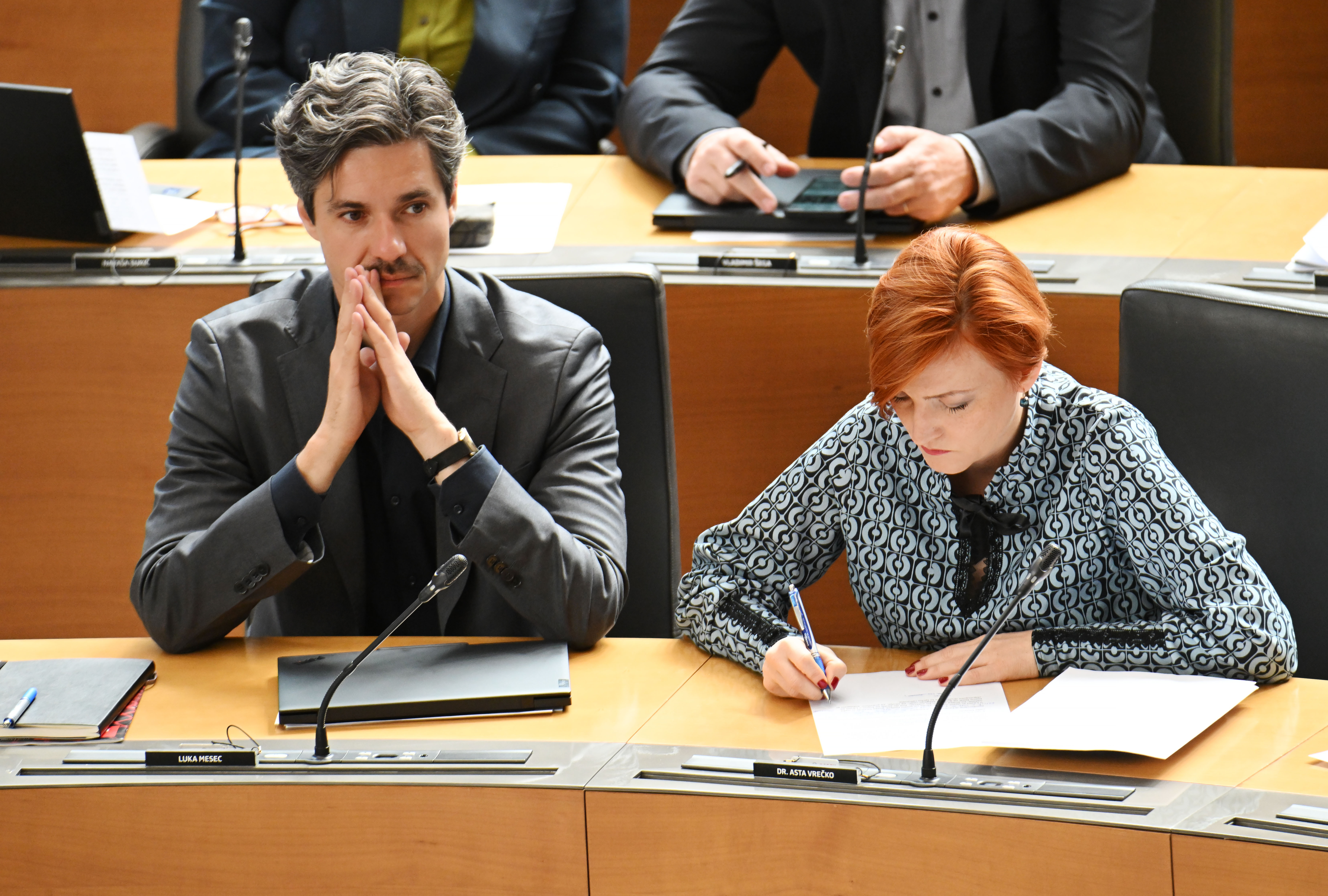 Luka Mesec in Asta Vrečko