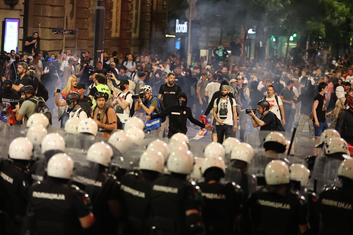 Incident po koncu protesta