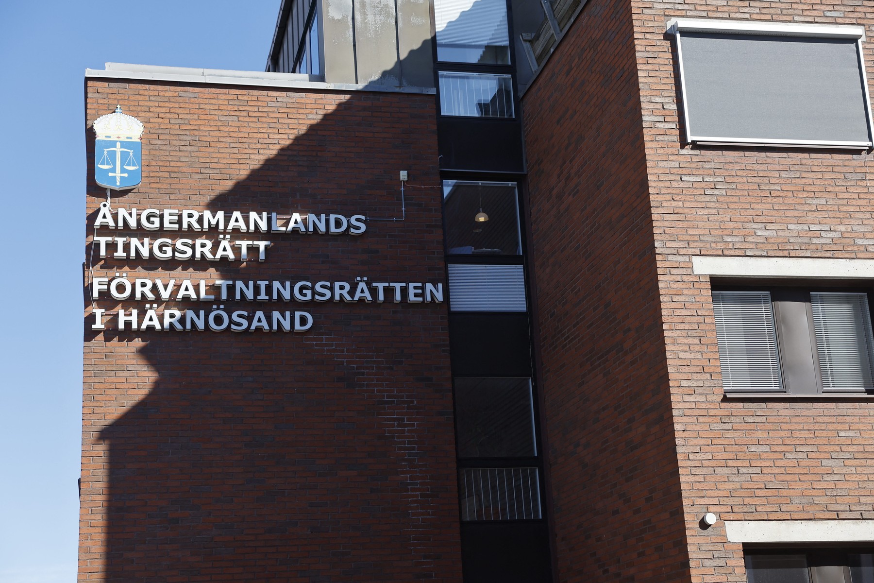 The Angermanlands district court is pictured ahead the start of a trial against a Swedish man suspected of exploiting his "vulnerable" wife to have sex with scores of men