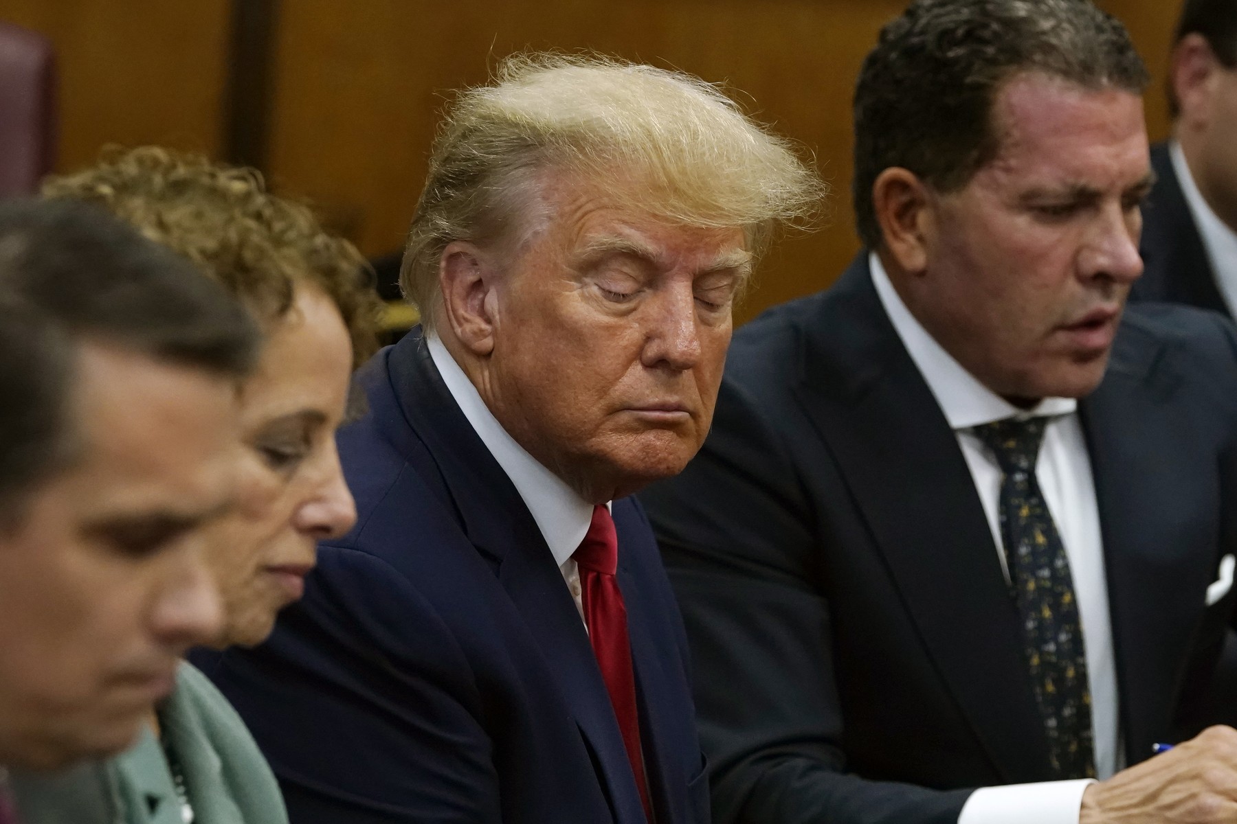 April 4, 2023, New York, New York, USA: Former President DONALD J. TRUMP, 76