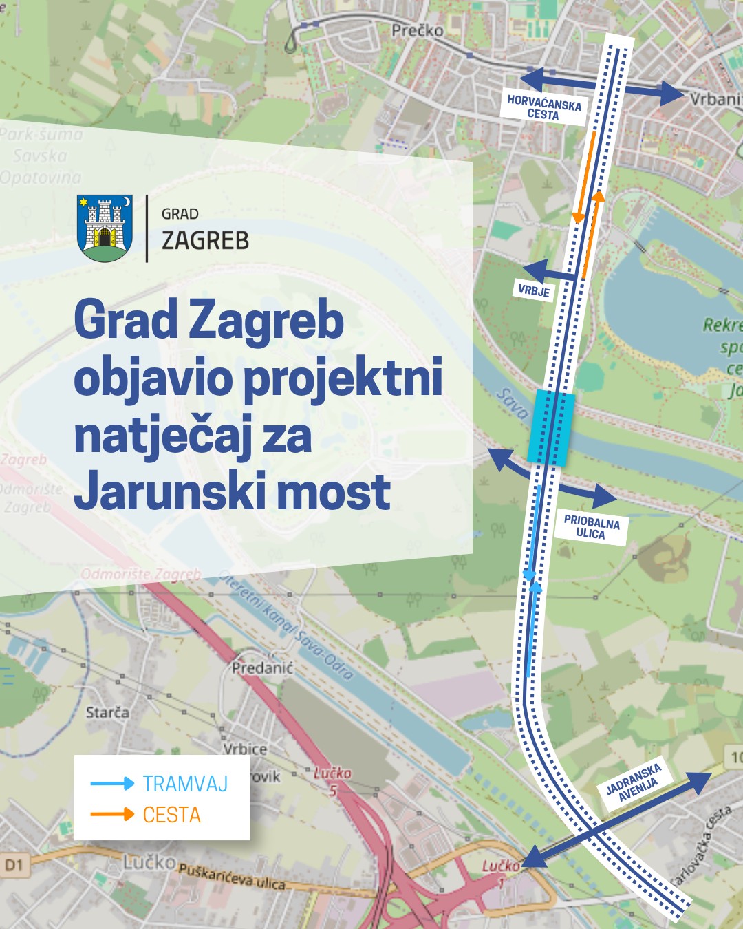 Jarunski most v Zagrebu