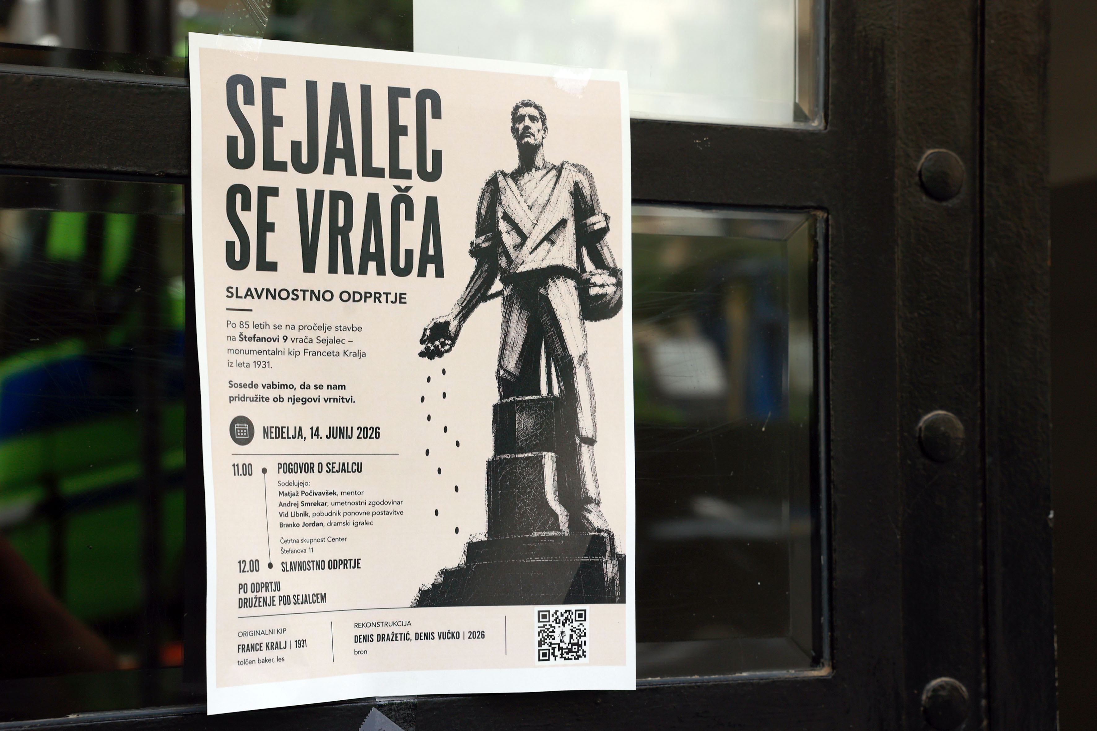 Postavitev kipa Sejalec