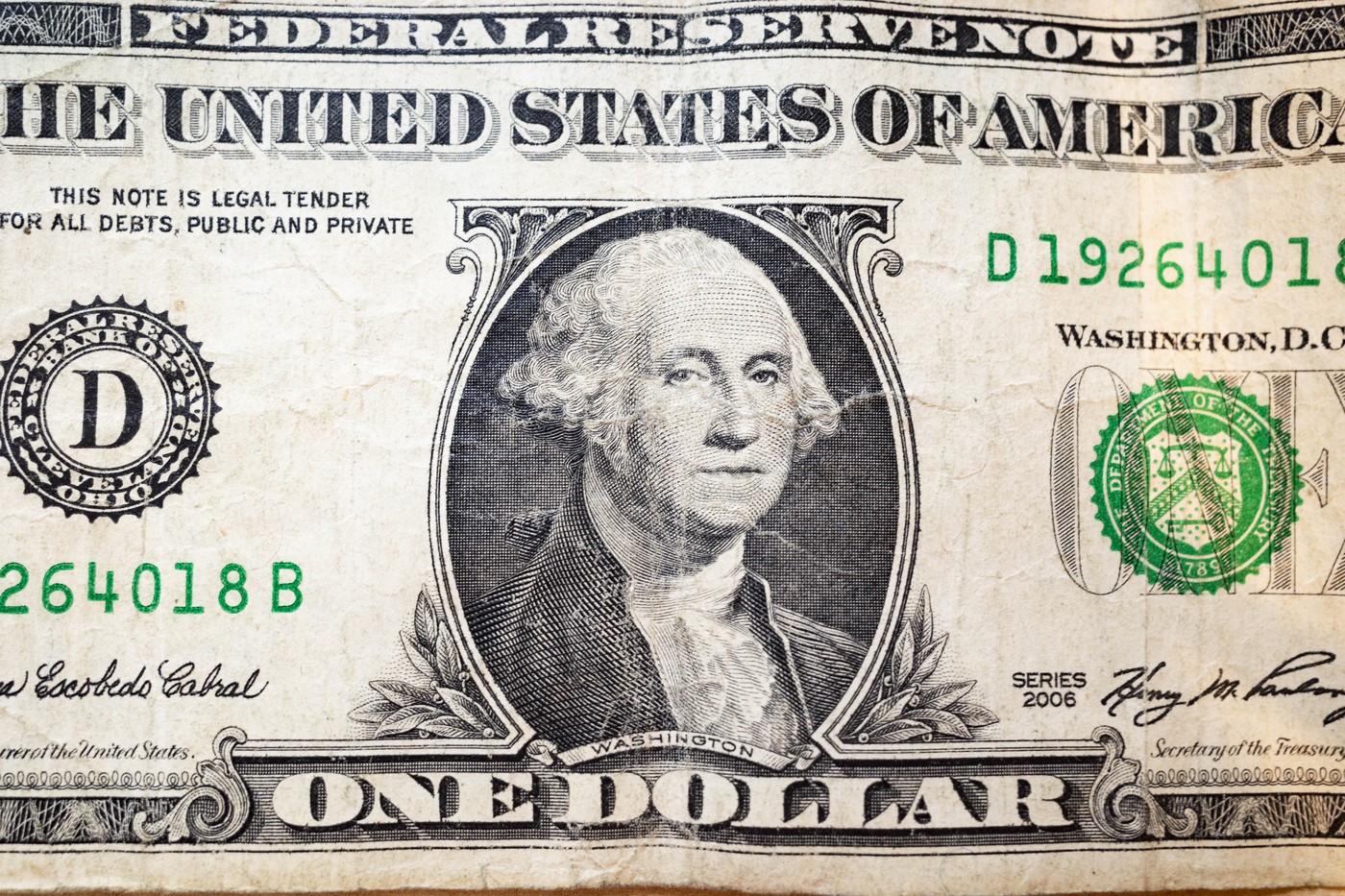 bankovec za en ameriški dolar