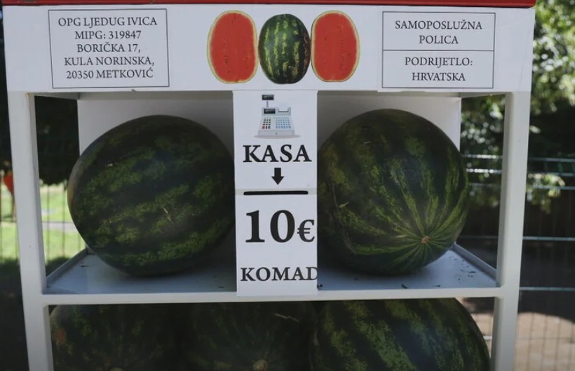 lubenicomat, avtomat za prodajo lubenic v Osijeku, goljufija