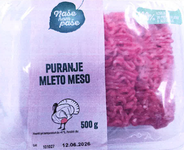 Odpoklic puranjega mletega mesa