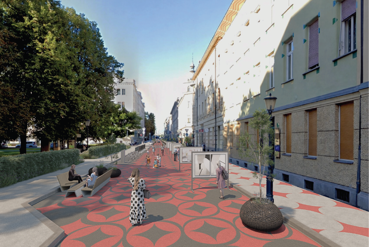 Prenova Miklošičeve ulice med Tavčarjevo in Dalmatinovo ulico
