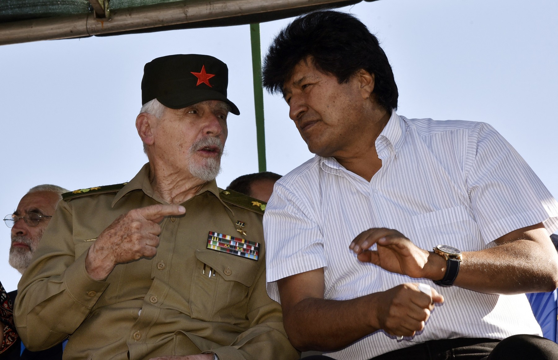 Ramiro Valdes Menendez in nekdanji bolivijski predsednik Evo Morales