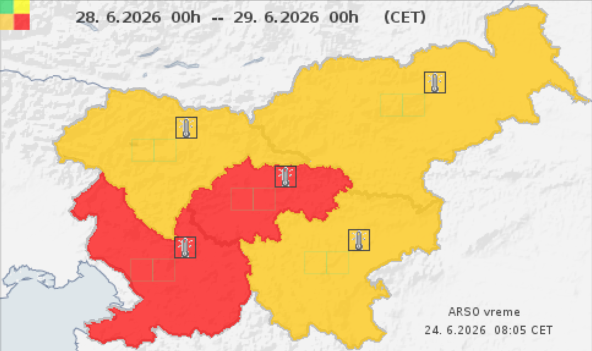Rdeče opozorilo Arsa