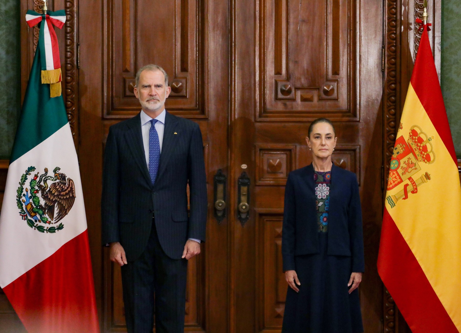 Mexico's President Claudia Sheinbaum Pardo and King Felipe VI of Spain.