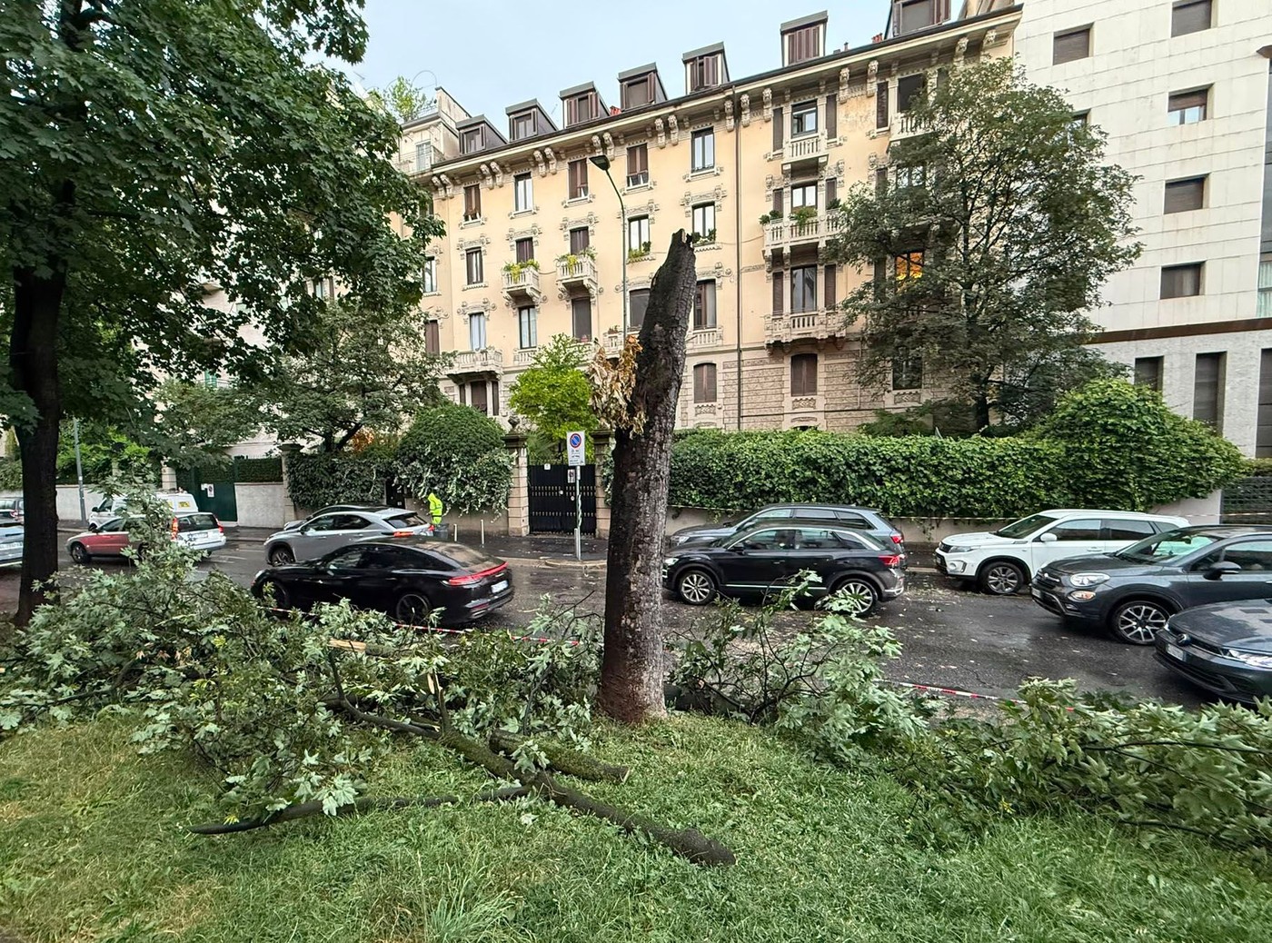 Posledice nevihte v Milanu