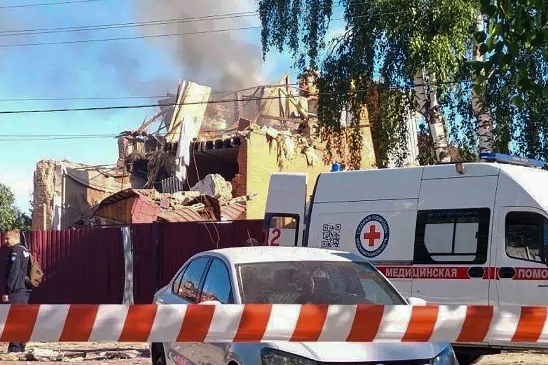 This handout photograph posted on the official Telegram channel of the Moscow region governor Andrey Vorobyov on June 30, 2026, shows the heavily damaged private house following a drone attack in the town of Yegor'yevsk.