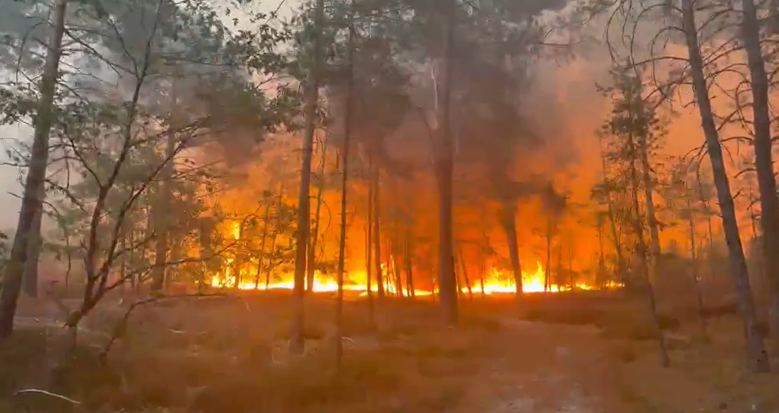 Požar v francoskem mestu Fontainebleau