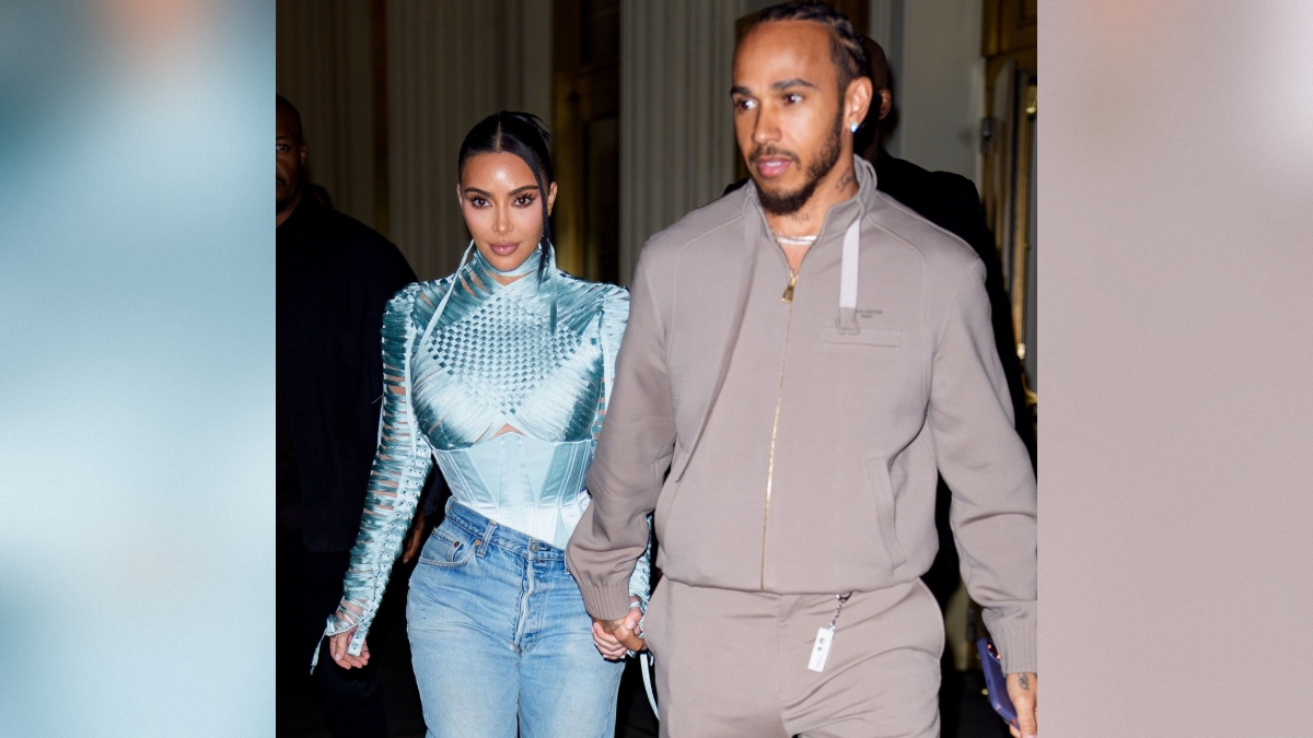 Kim Kardashian in Lewis Hamilton