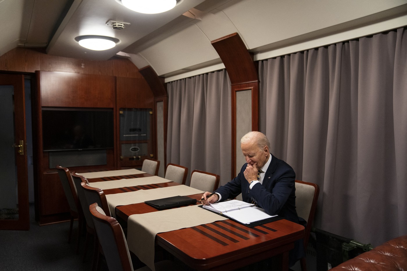 Joe Biden na ukrajinskem vlaku