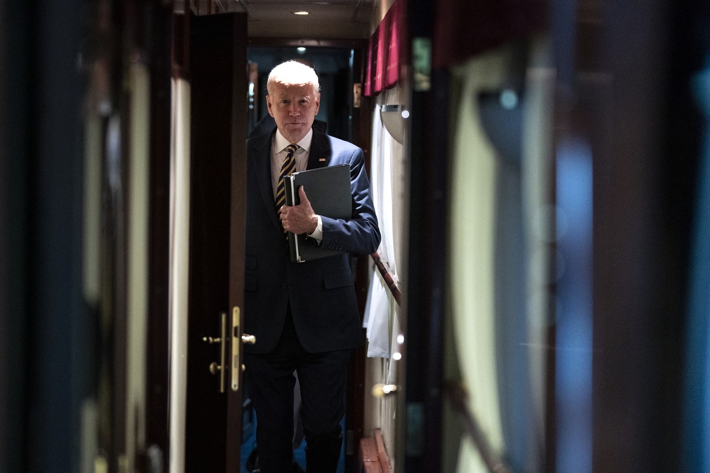 Joe Biden na ukrajinskem vlaku