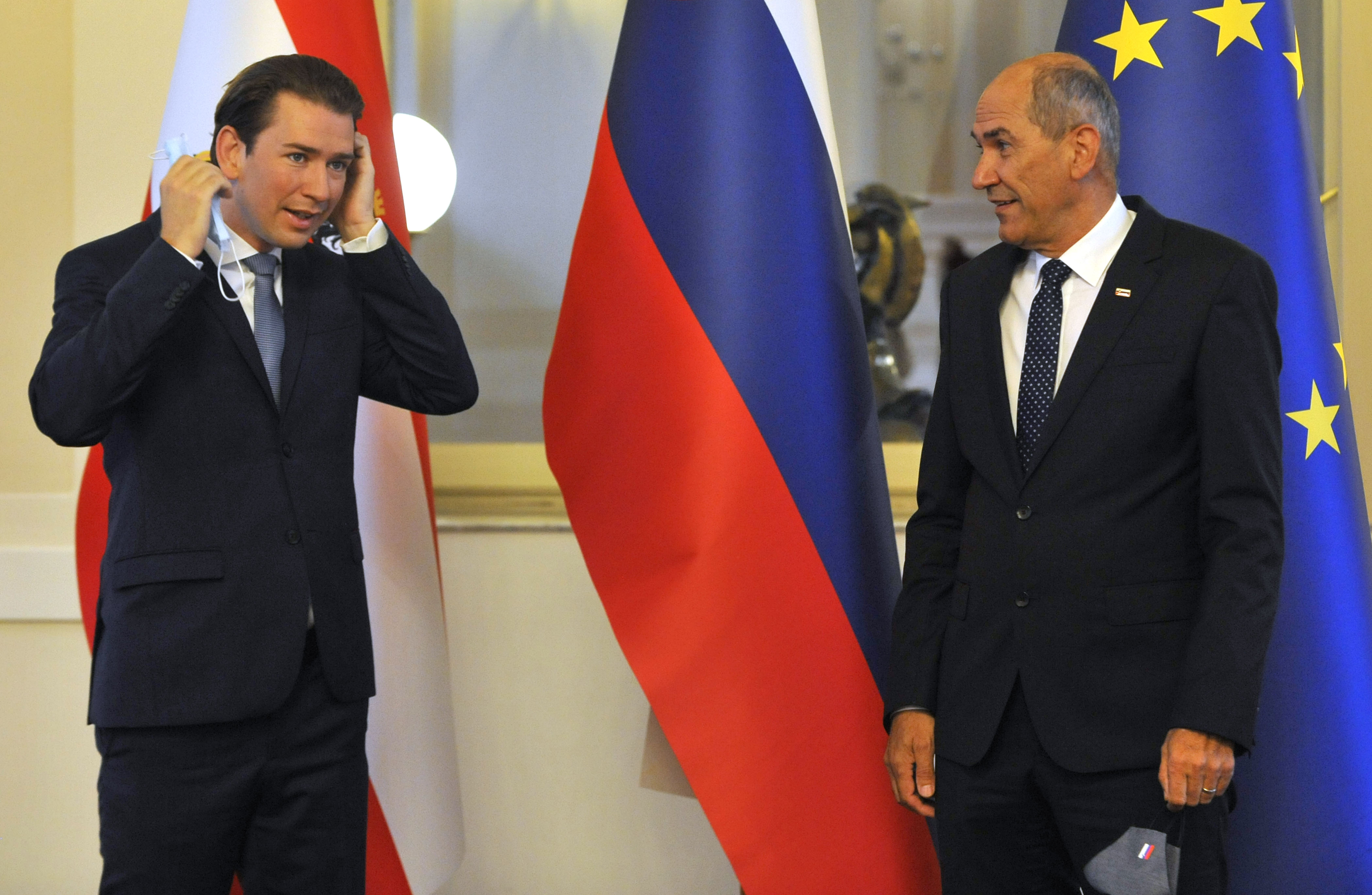 Sebastian Kurz in Janez Janša