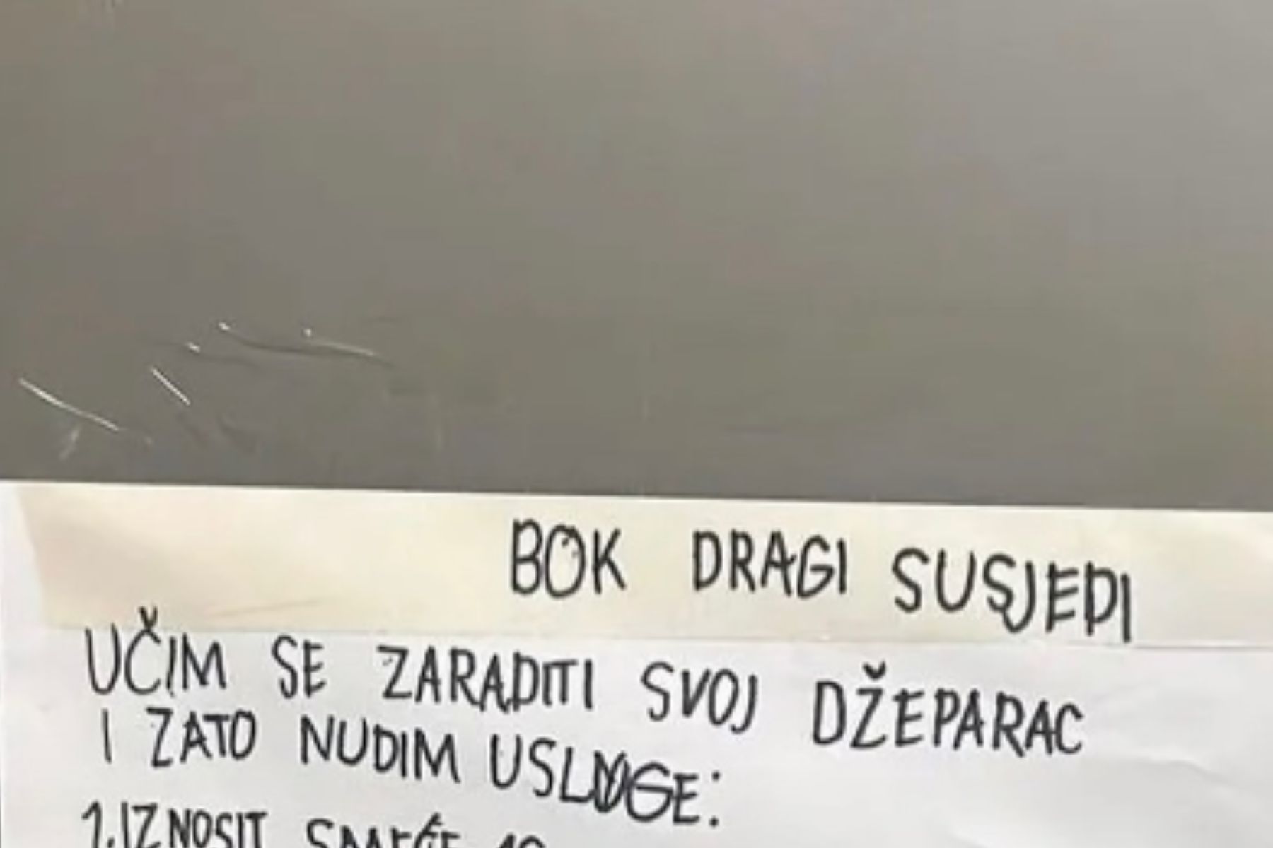 Sporočilo otroka v Splitu