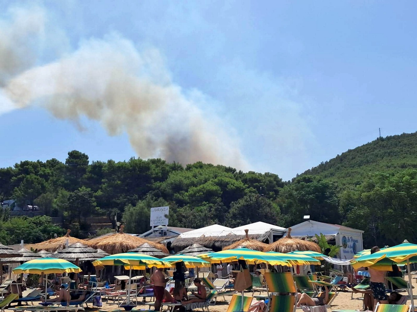 Požar v okolici italijanskega mesta Peschici