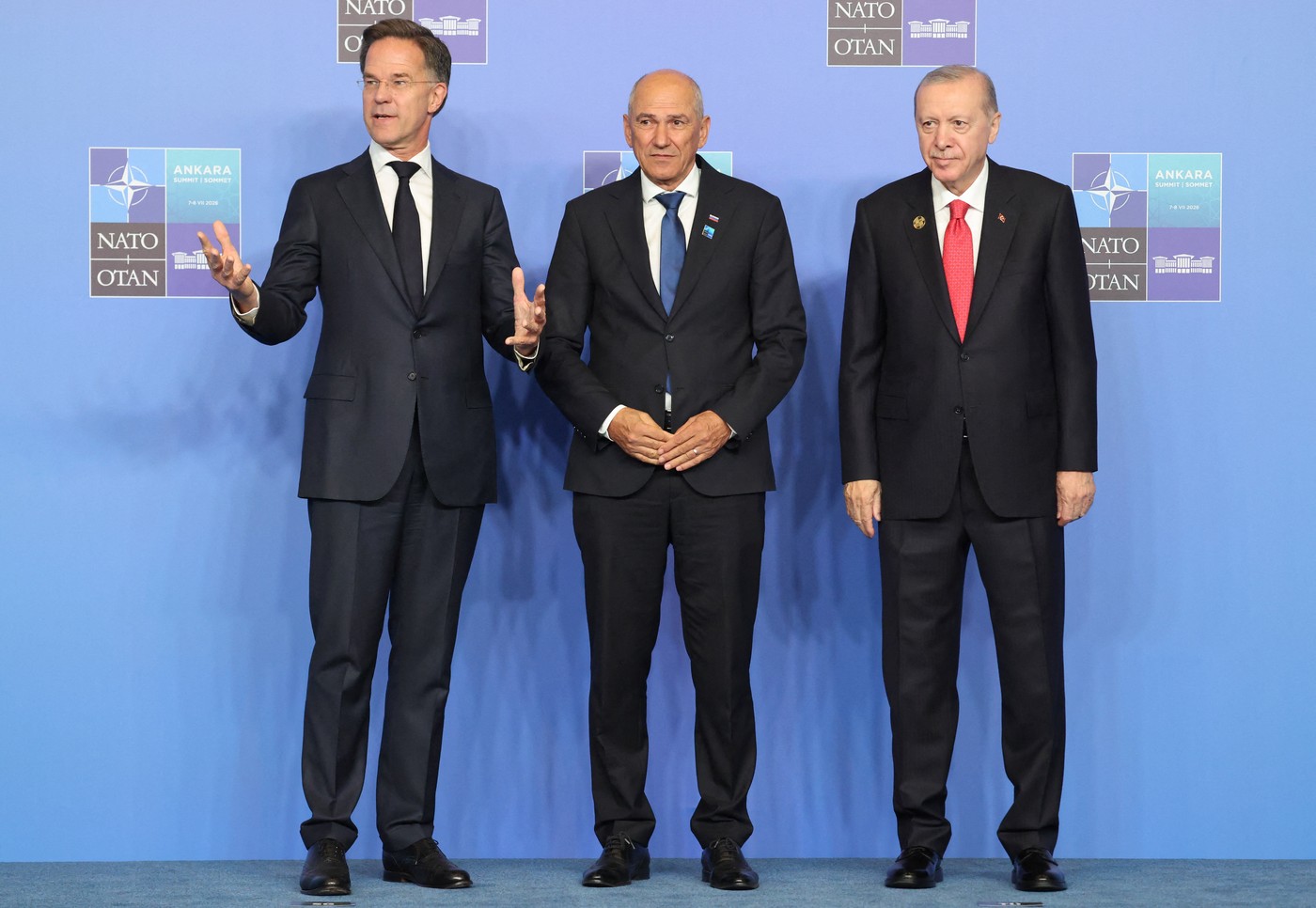 Janez Janša, Mark Rutte, Recep Tayyip Erdogan