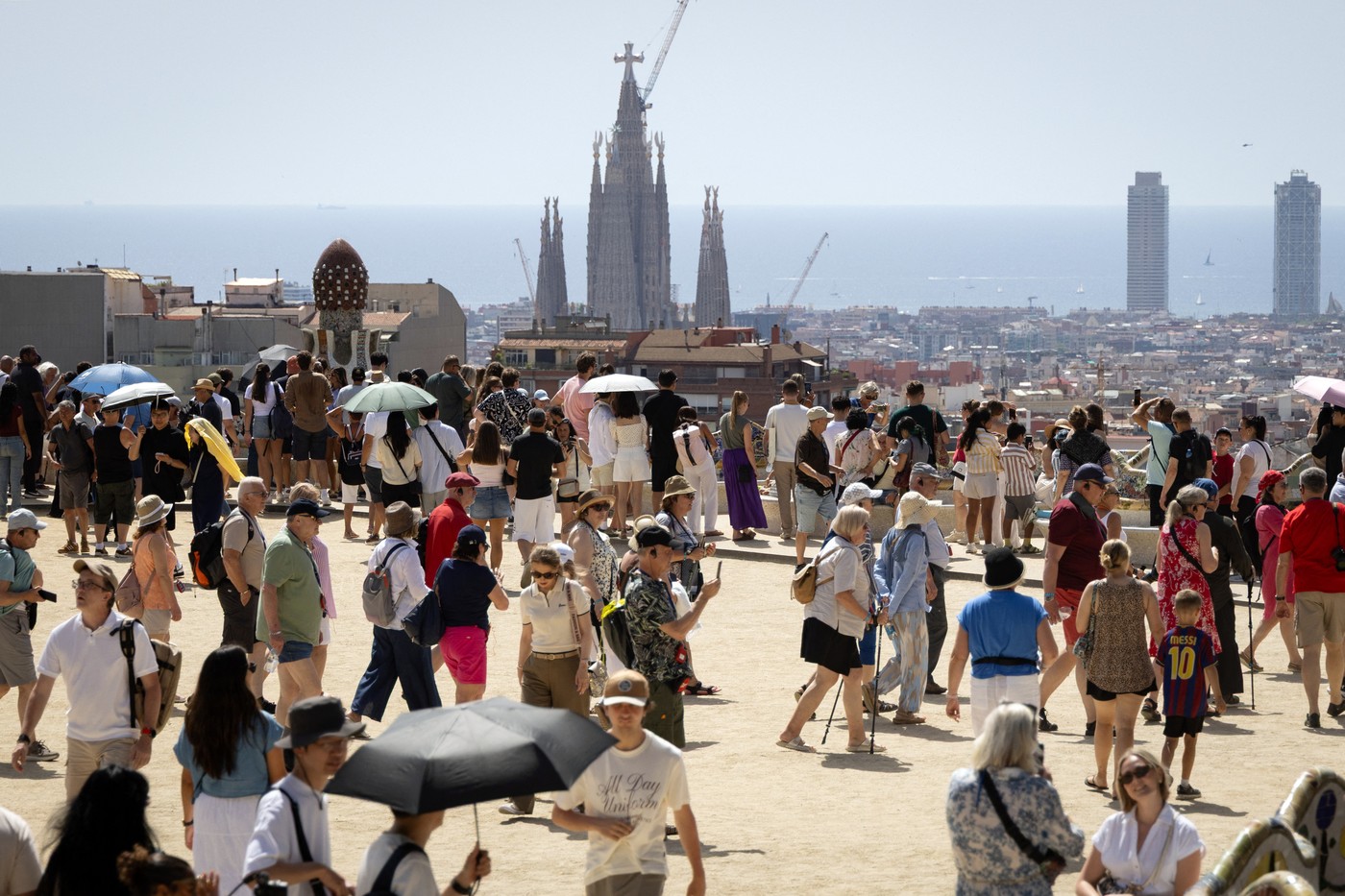 Turisti v Barceloni