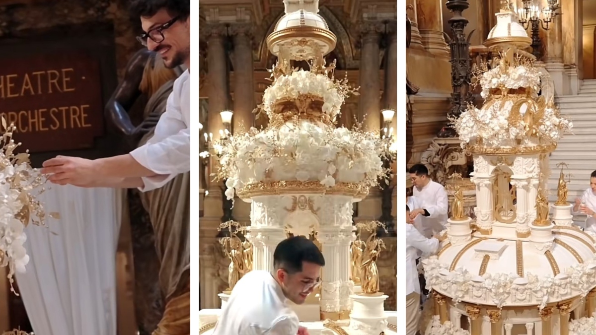 poročna torta, težka 500 kg, visoka 3,5 metra, ki jo je izdelal španski slaščičar Marc Suárez