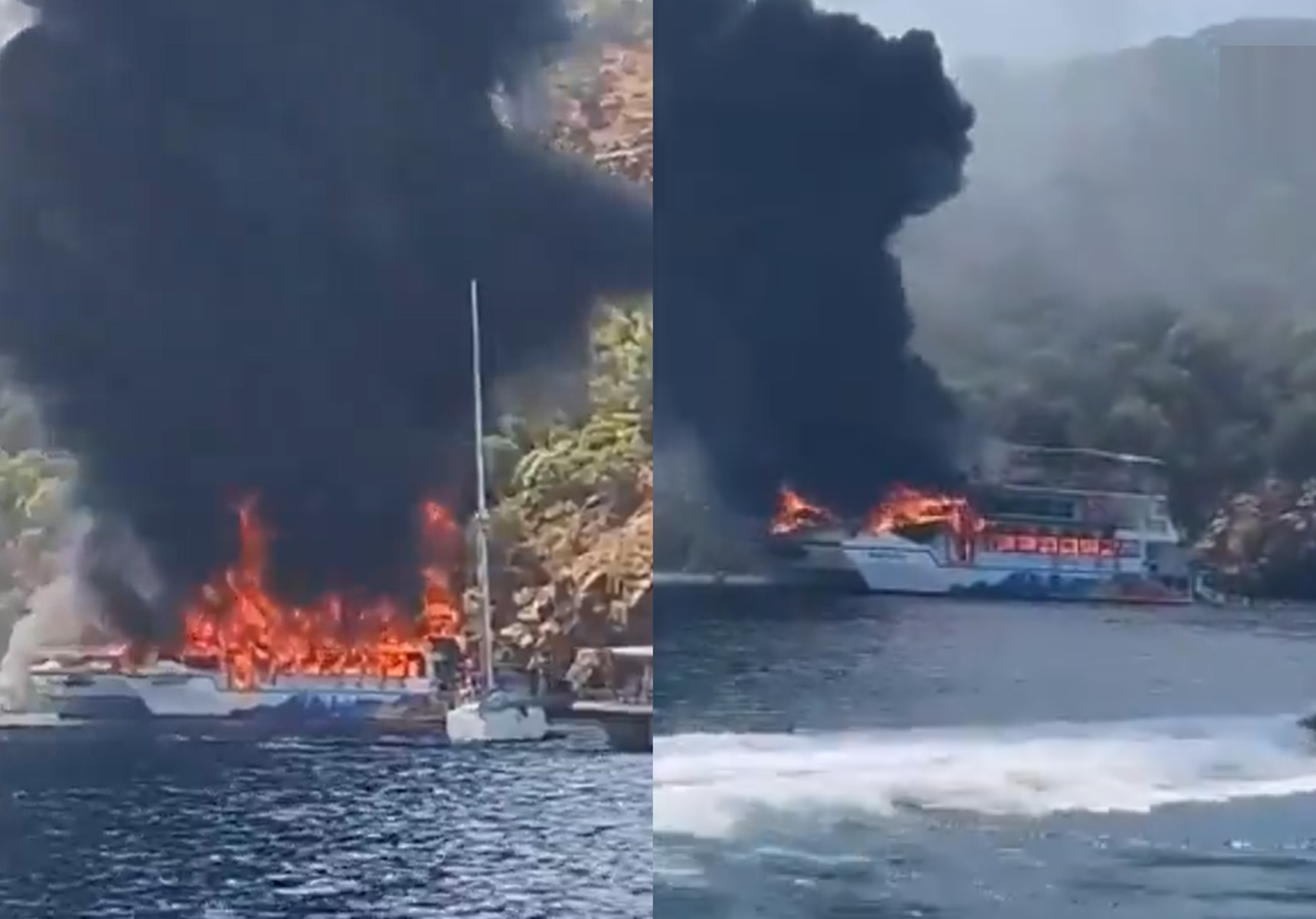 Požar zajel turško turistično ladjo