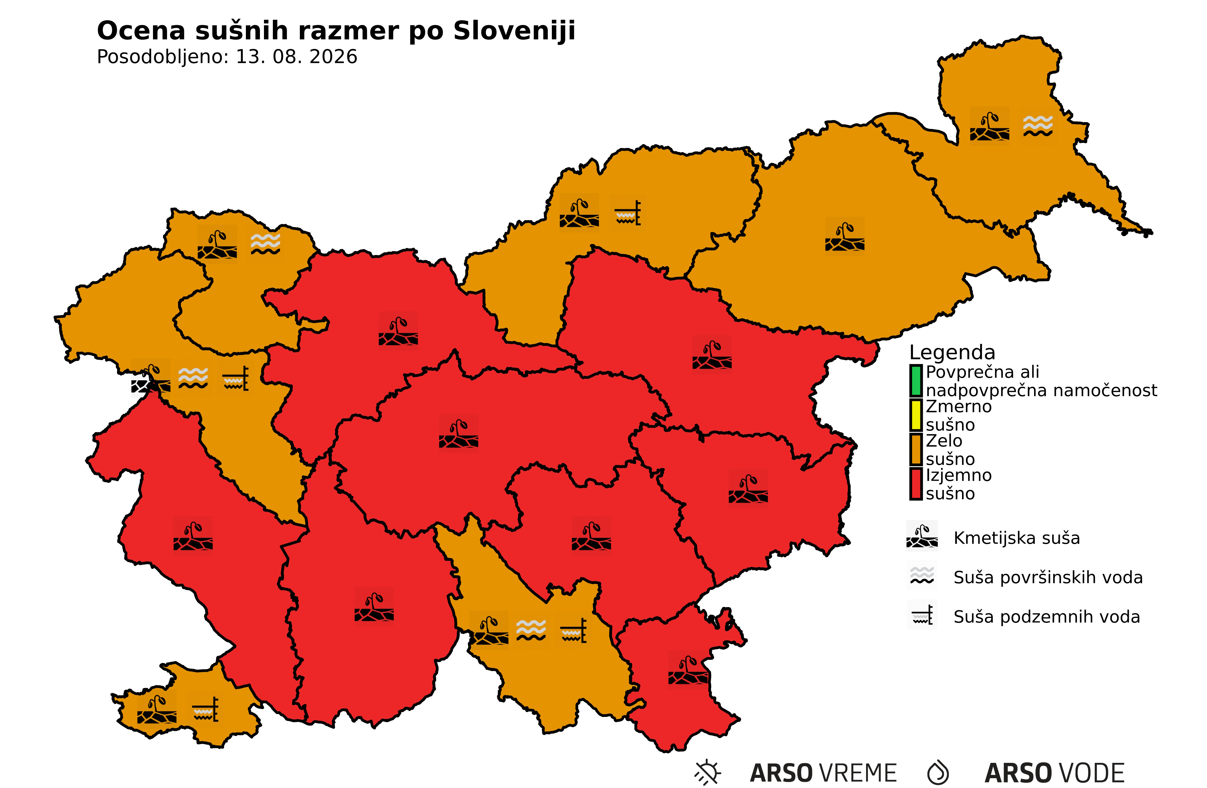 Ocena sušnih razmer po Sloveniji
