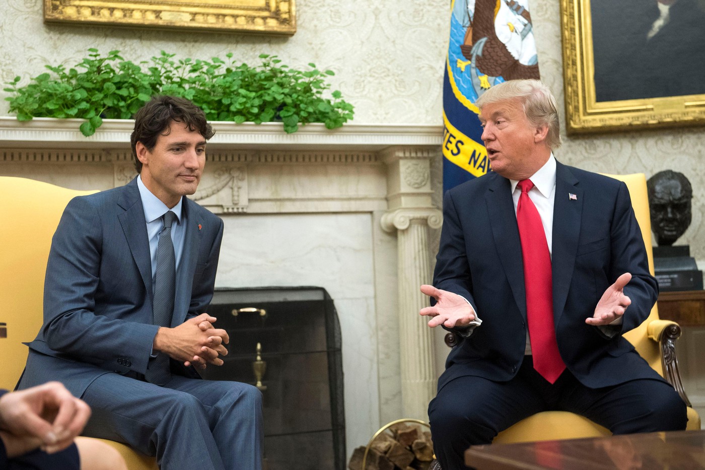 Justin Trudeau in Donald Trump