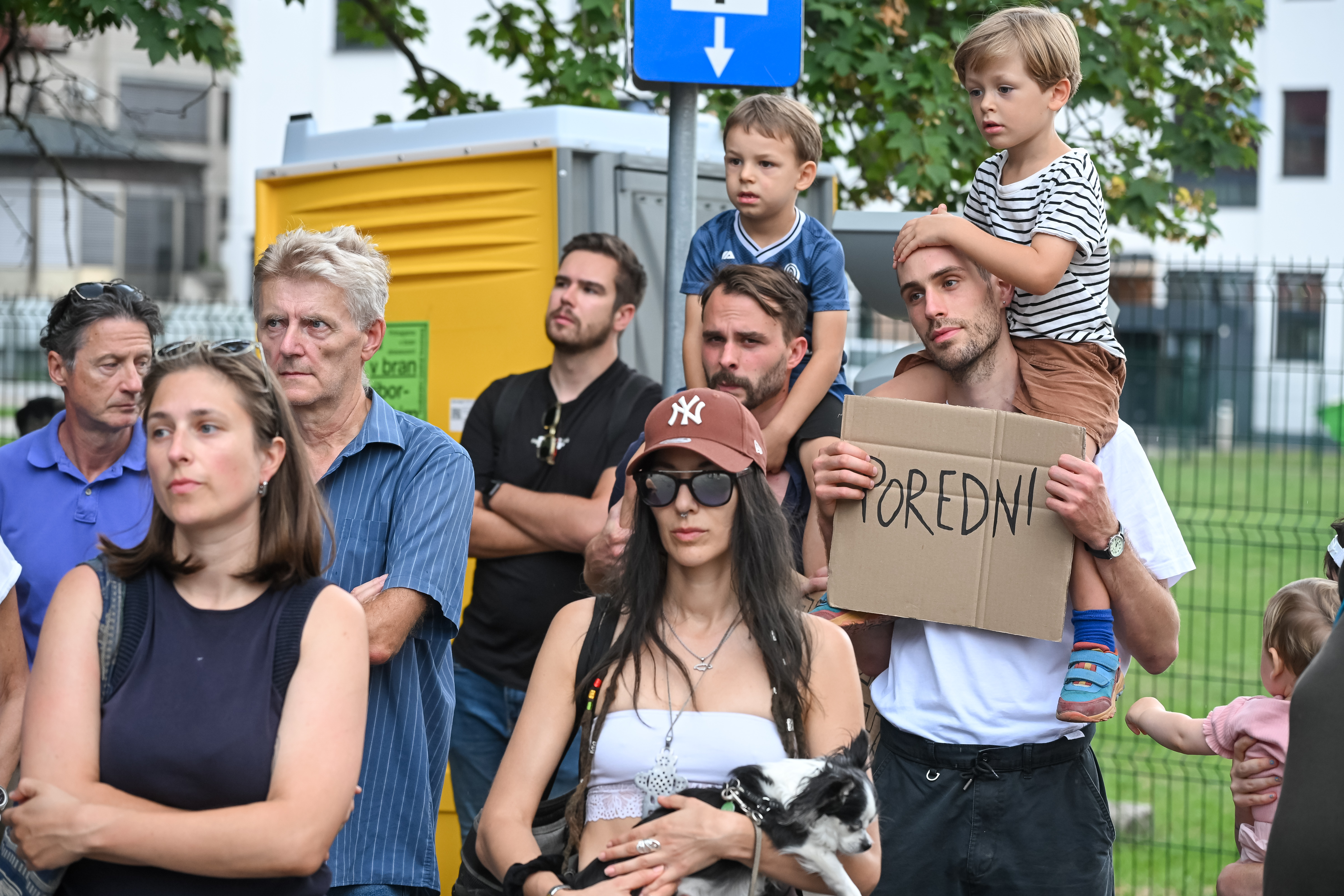 protest zaradi poseka dreves v Mariboru
